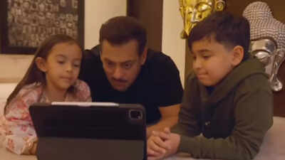 Salman Khan drops adorable video with niece Ayat and nephew Ahil on Republic day as they watch his song 'Maatrubhoomi' from 'Battle Of Galwan'