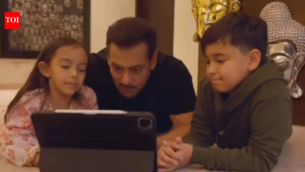 Salman Khan drops adorable video with niece Ayat and nephew Ahil on Republic day as they watch his song 'Maatrubhoomi' from 'Battle Of Galwan'