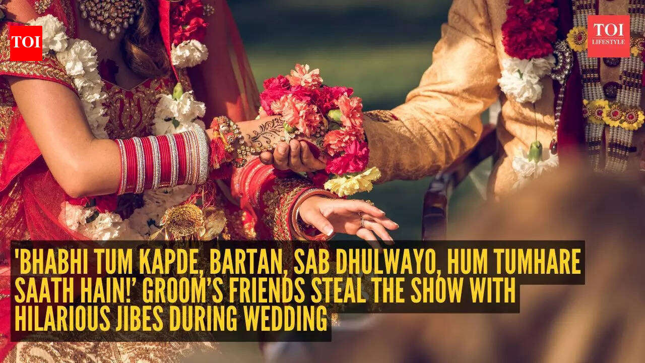 'Bhabhi tum kapde, bartan, sab dhulwayo, hum tumhare saath hain!’ Groom’s friends steal the show with hilarious jibes during pheras - watch video