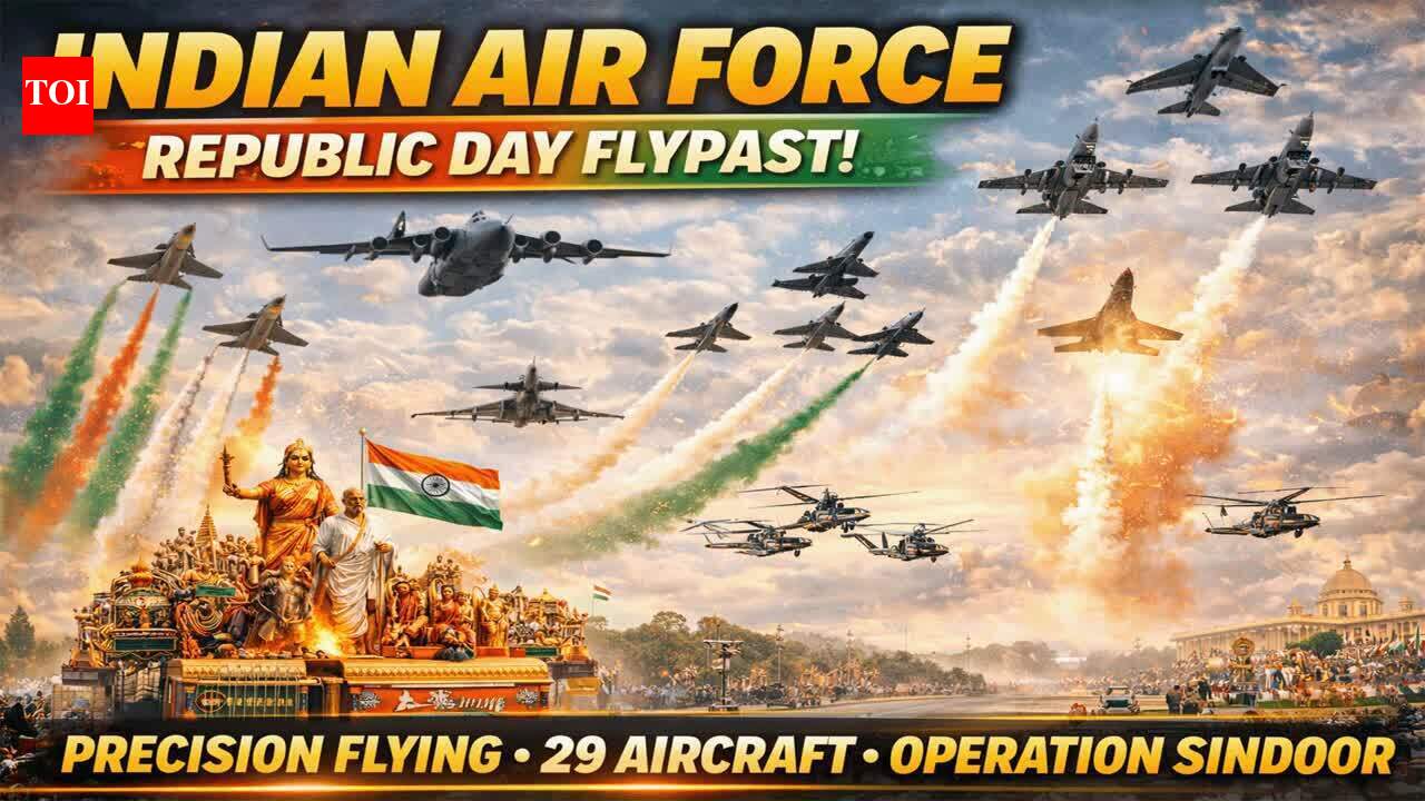 Republic Day 2026: IAF Rafale, Sukhoi and MiG-29 light up Kartavya Path skies
