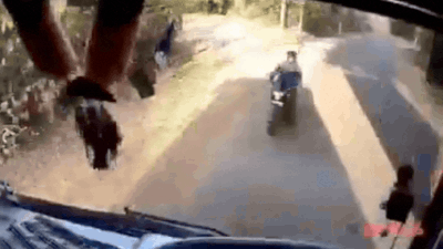 Fatal Udupi crash on camera: Helmet-less biker attempts high-speed overtake on blind curve, slams into bus