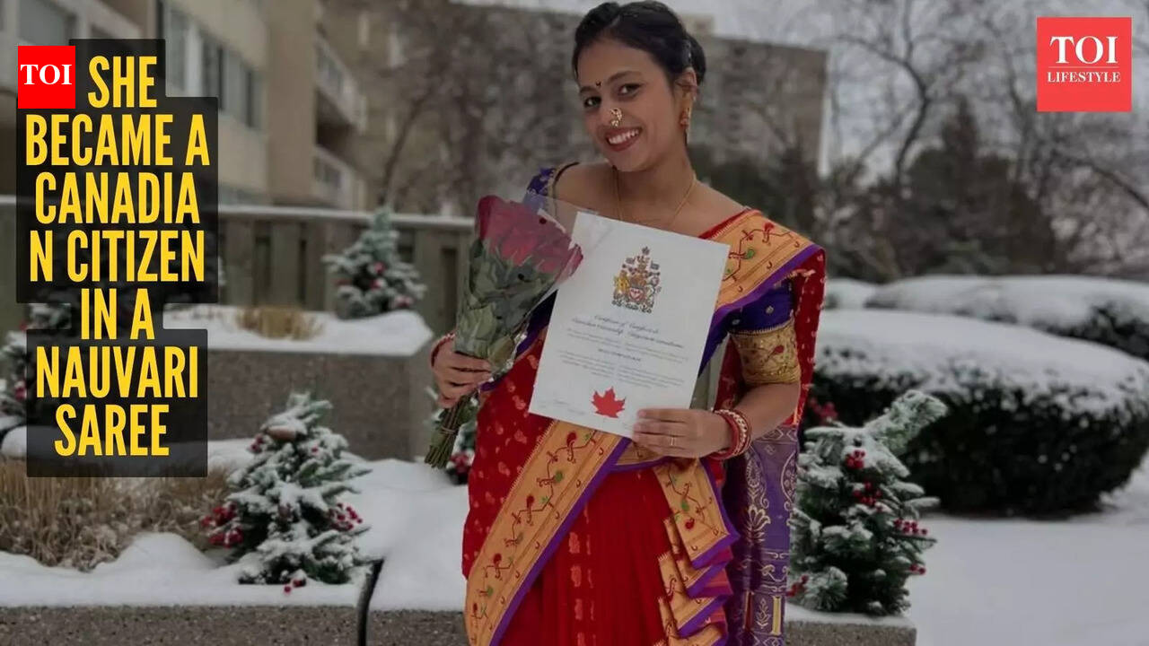 This 'Canadian Marathi Mulgi' took her citizenship oath in a Nauvari saree