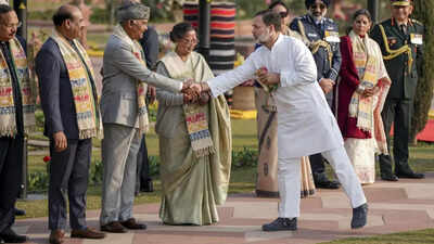 BJP vs Congress: Rahul Gandhi ignites row at President’s ‘at home’ reception; ‘Gamosa’ controversy explained