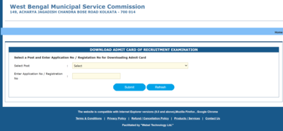WBMSC Assistant Engineer admit card 2026 released at mscwbonline.in: Direct link to download hall tickets here