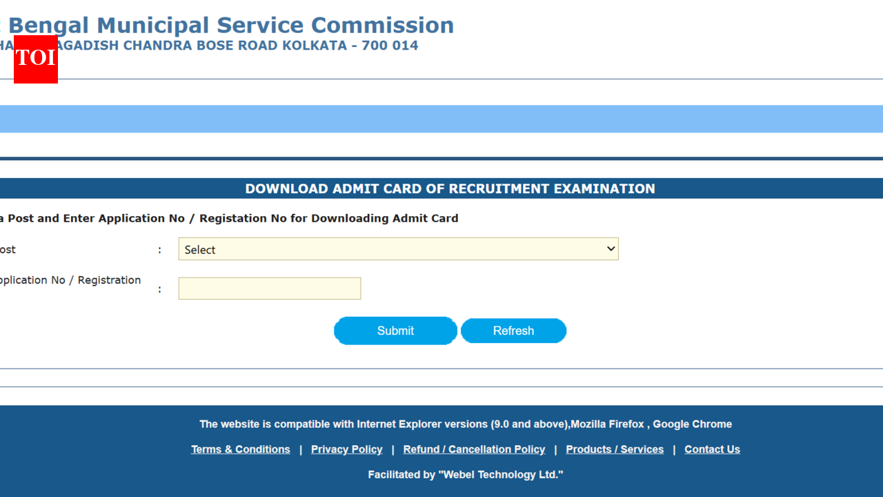 WBMSC Assistant Engineer admit card 2026 released at mscwbonline.in: Direct link to download hall tickets here