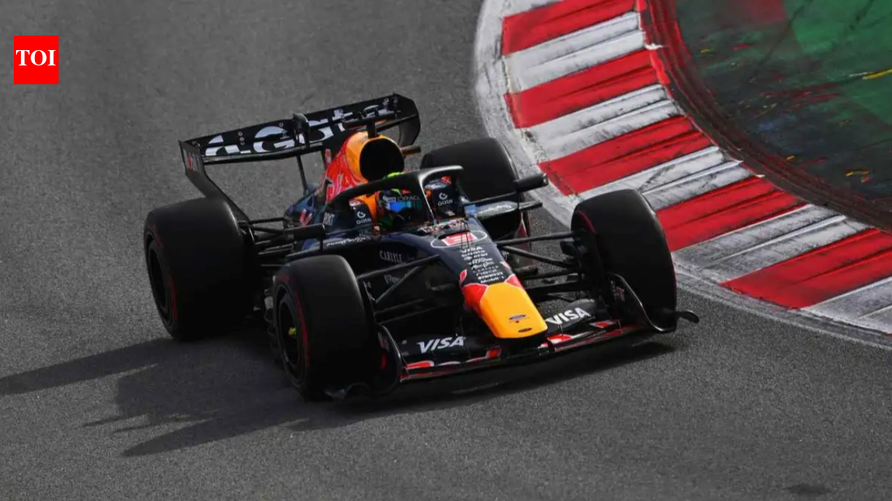 F1 testing: Wet conditions lead to Isack Hadjar crash as Lewis Hamilton and Max Verstappen return to action