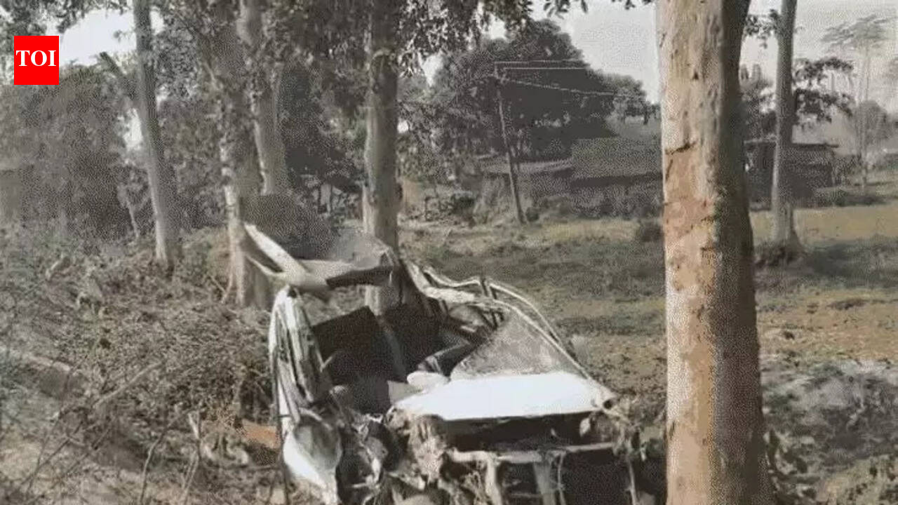 Three killed, 2 injured as car ramsinto a tree, overturns in Bahraich ...