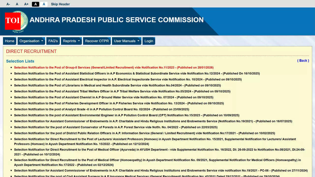 APPSC Group 2 provisional selection list 2026 released: 891 candidates selected, how to check results and direct link