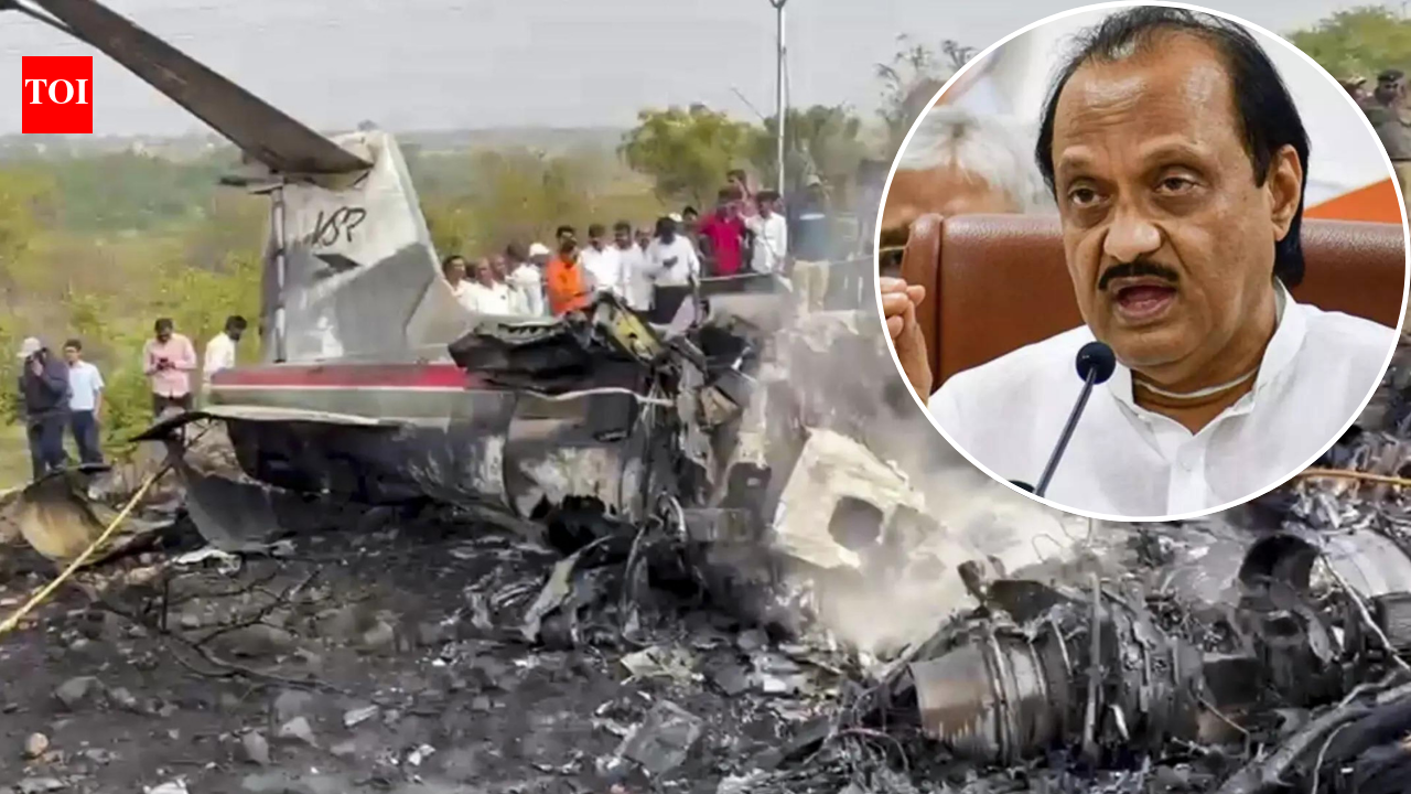 Ball of fire, smoke, and chaos: CCTV reveals final moments of Ajit Pawar’s ill-fated plane | Pune News – The Times of India