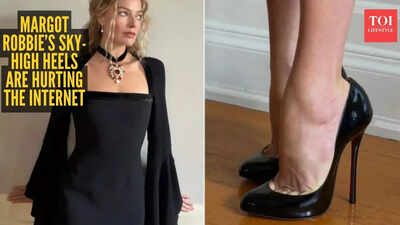 Margot Robbie steps out in ‘painfully high’ heels and the we can’t look away