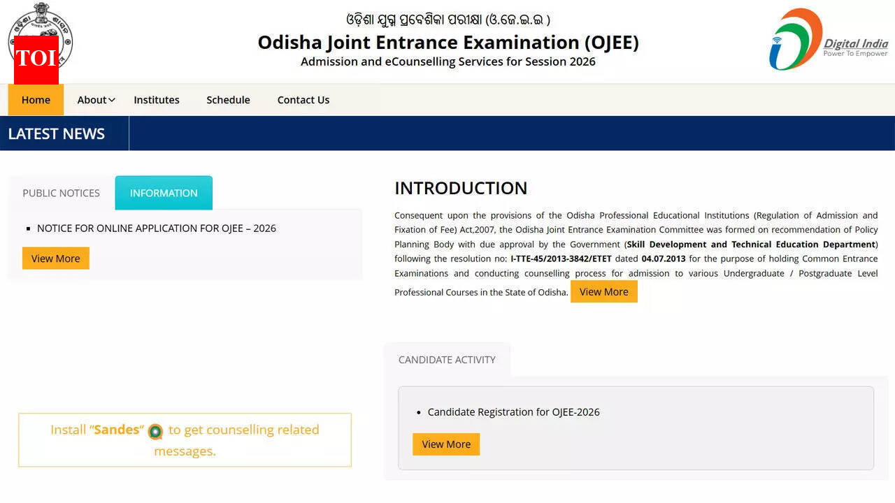 OJEE 2026 registration begins today for UG, PG courses; check dates, eligibility, application steps here