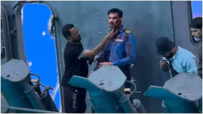 ‘Border 2’ BTS clip reveals how Ahan Shetty’s Navy scene was shot in a swimming pool; fans praise his acting - Watch video