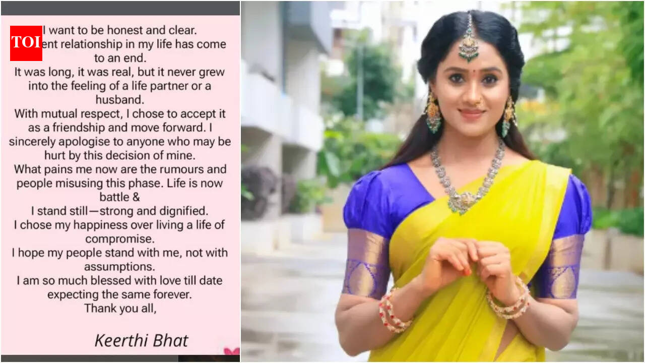 Karthika Deepam actress Keerthi Bhat announces breakup with Vijay Karthik, says, 