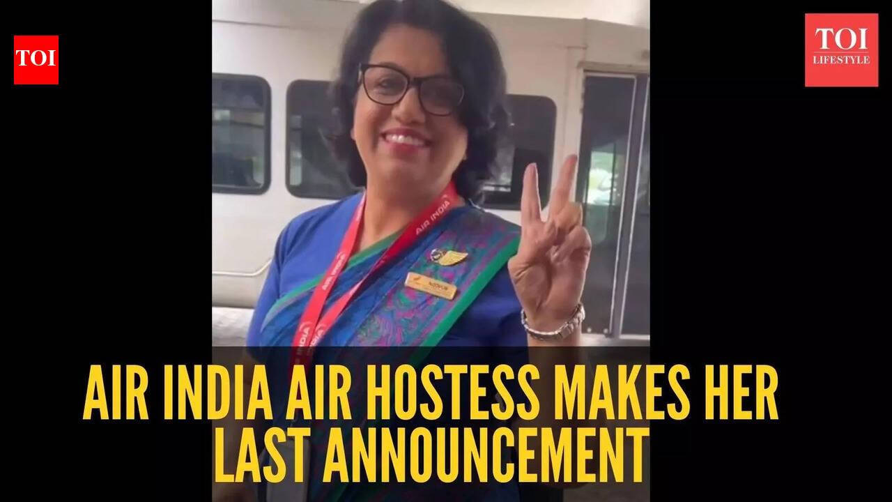 Watch: Emotional farewell on board - Air India air hostess makes her last announcement