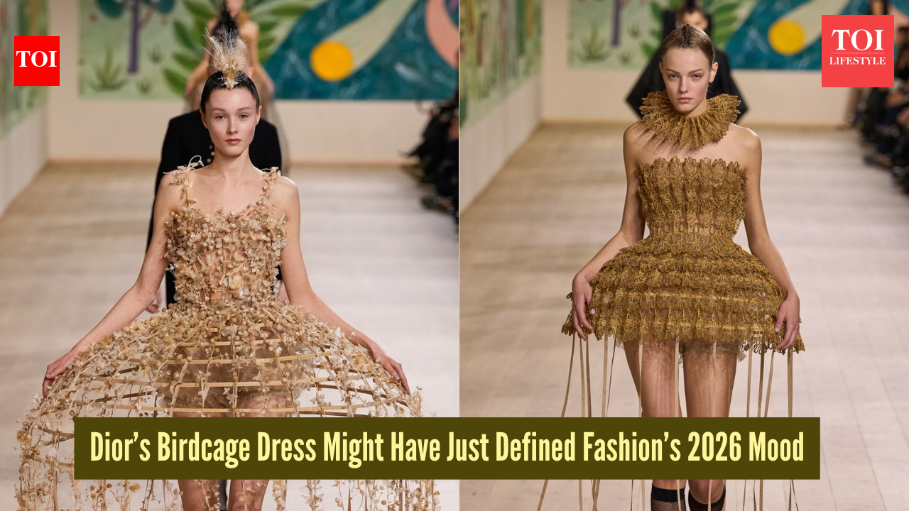 Dior sends models down the runway in 'birdcage' dresses—Is protective fashion here to stay?