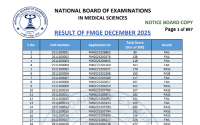 FMGE January 2026 result released at natboard.edu.in: Check direct link to download and key details here