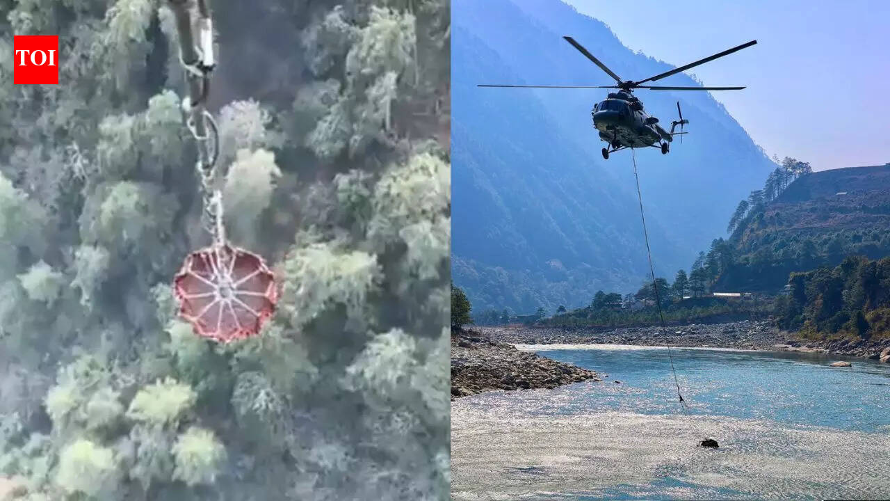 Indian Air Force drops 12,000 litres of water to battle forest fires in Arunachal Pradesh’s Lohit Valley