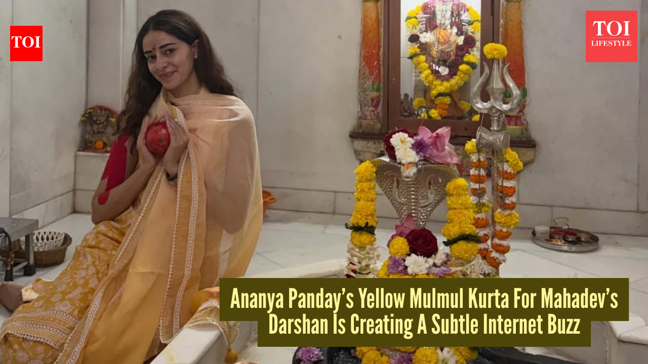 Ananya Panday’s yellow Mulmul kurta moment proves quiet devotional style is the internet’s new obsession