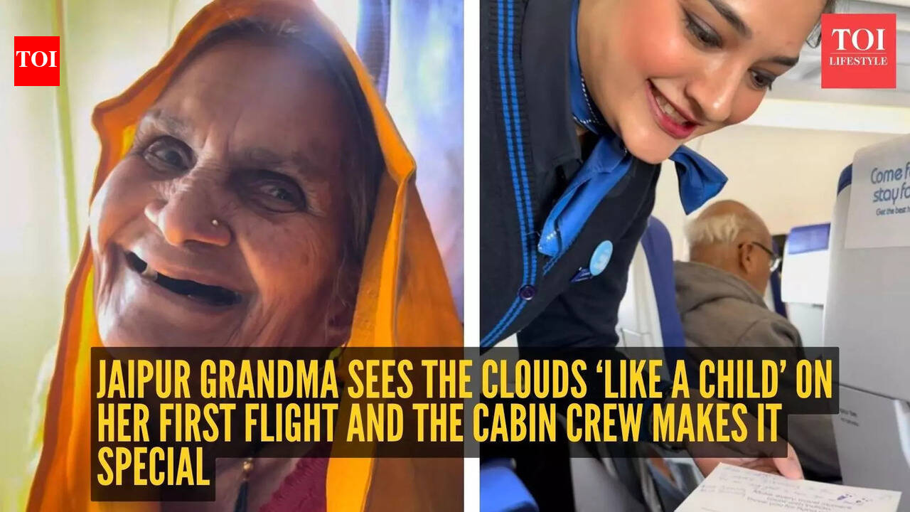 Jaipur grandma sees the clouds ‘like a child’ on her first flight and the cabin crew makes it special