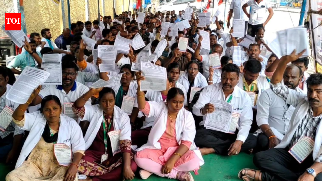 108 ambulance service employees observe hunger strike