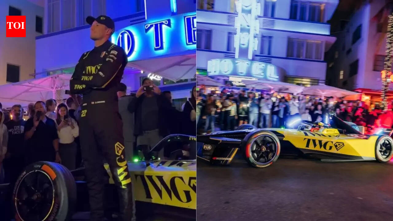 Miami E-Prix: Jake Dennis showcases Andretti car on Ocean Drive ahead of home race