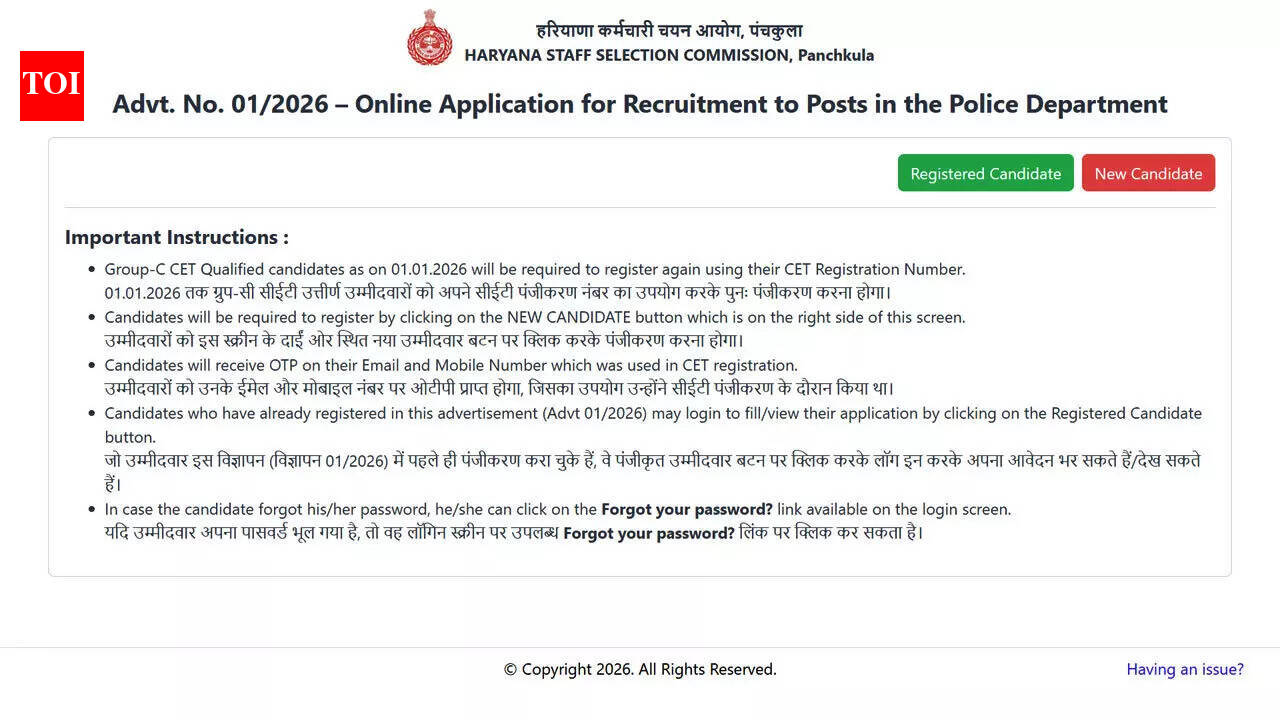Haryana Police Constable Recruitment 2026: Last date today to apply for 5500 posts at adv012026.hryssc.com