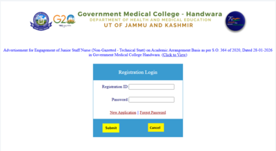 GMCH Handwara recruitment 2026: Register online for 108 Junior Staff Nurse posts, direct link and eligibility details here