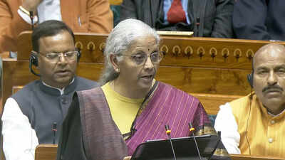 FM Sitharaman during her Budget 2026 address