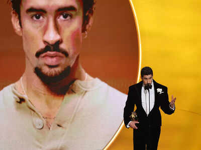 Bad Bunny wins a Grammy award, says ‘ICE out’ during acceptance speech