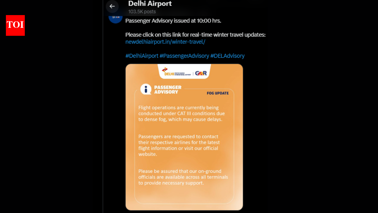 Delhi wakes up to dense fog; flight operations disrupted, airport and airlines issue advisory