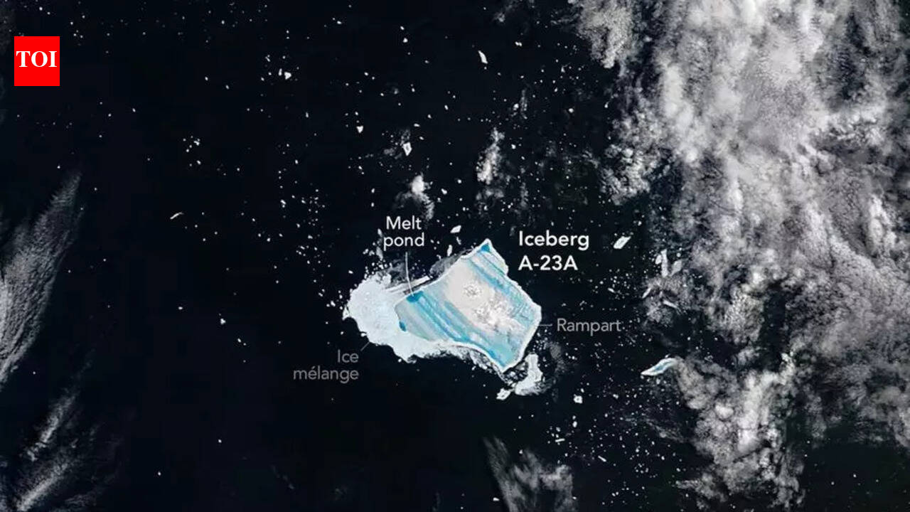 NASA shows iceberg A-23A turns Blue: One of Antarctica’s oldest giants