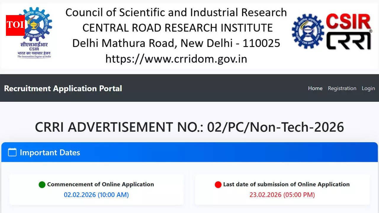 CSIR CRRI MTS Recruitment 2026: Apply online at crridom.gov.in; check eligibility and vacancy details here