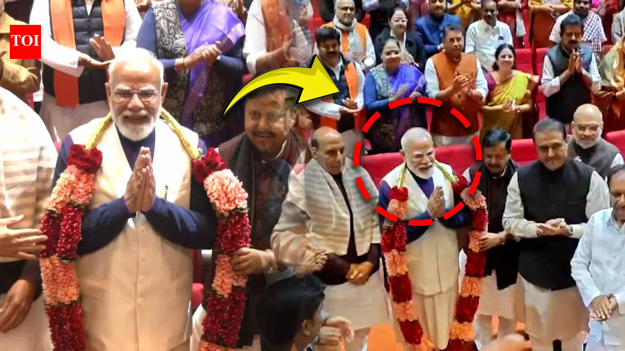 NDA MPs Felicitate PM Modi For India-US trade Deal At Parliamentary Party Meeting