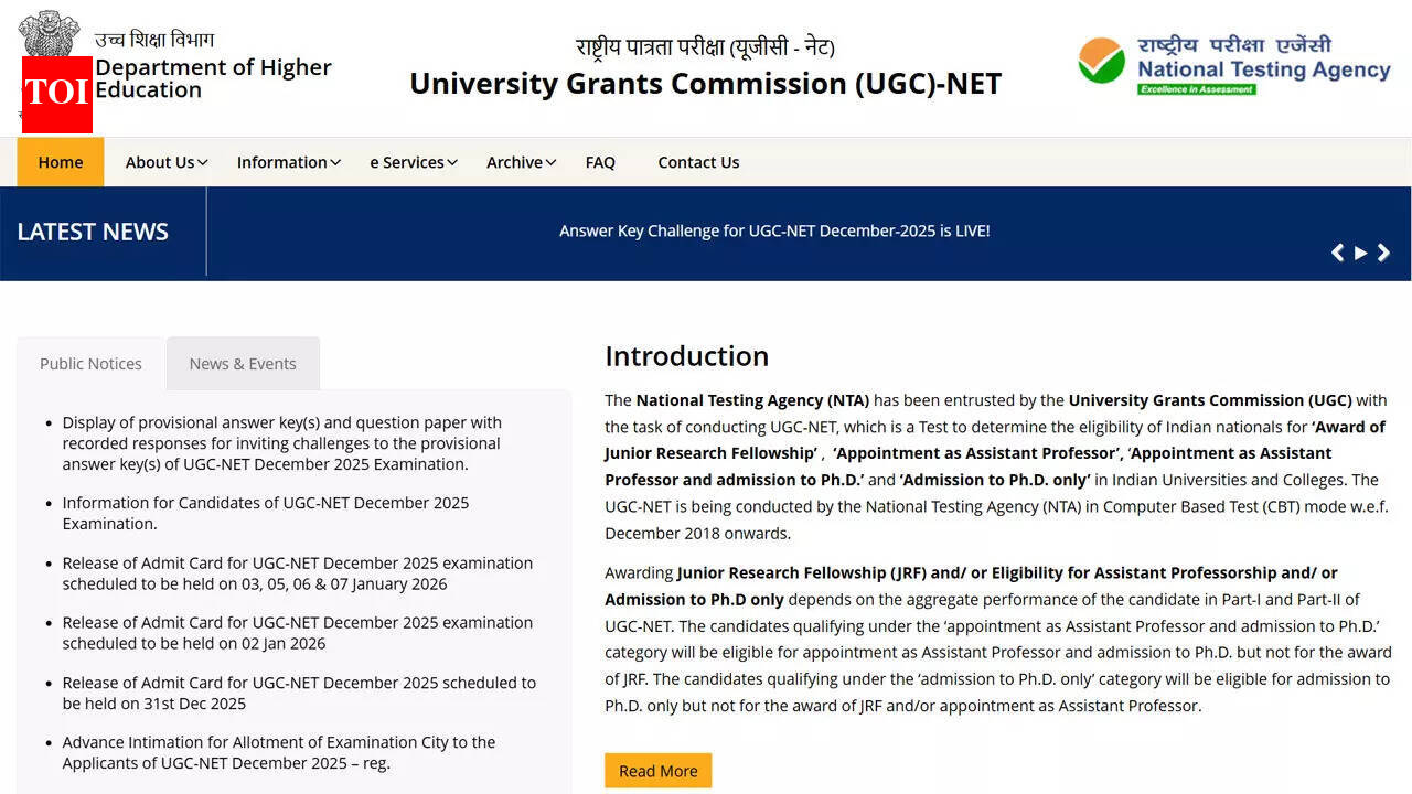 UGC NET December Result 2025 Live Updates: Scorecard expected soon at ugcnet.nta.nic.in; what candidates should know