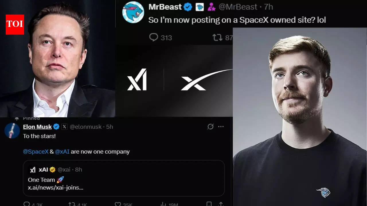 YouTuber MrBeast reacts to Elon Musk’s post about SpaceX and xAI merger: “Posting on a SpaceX-owned site now?”