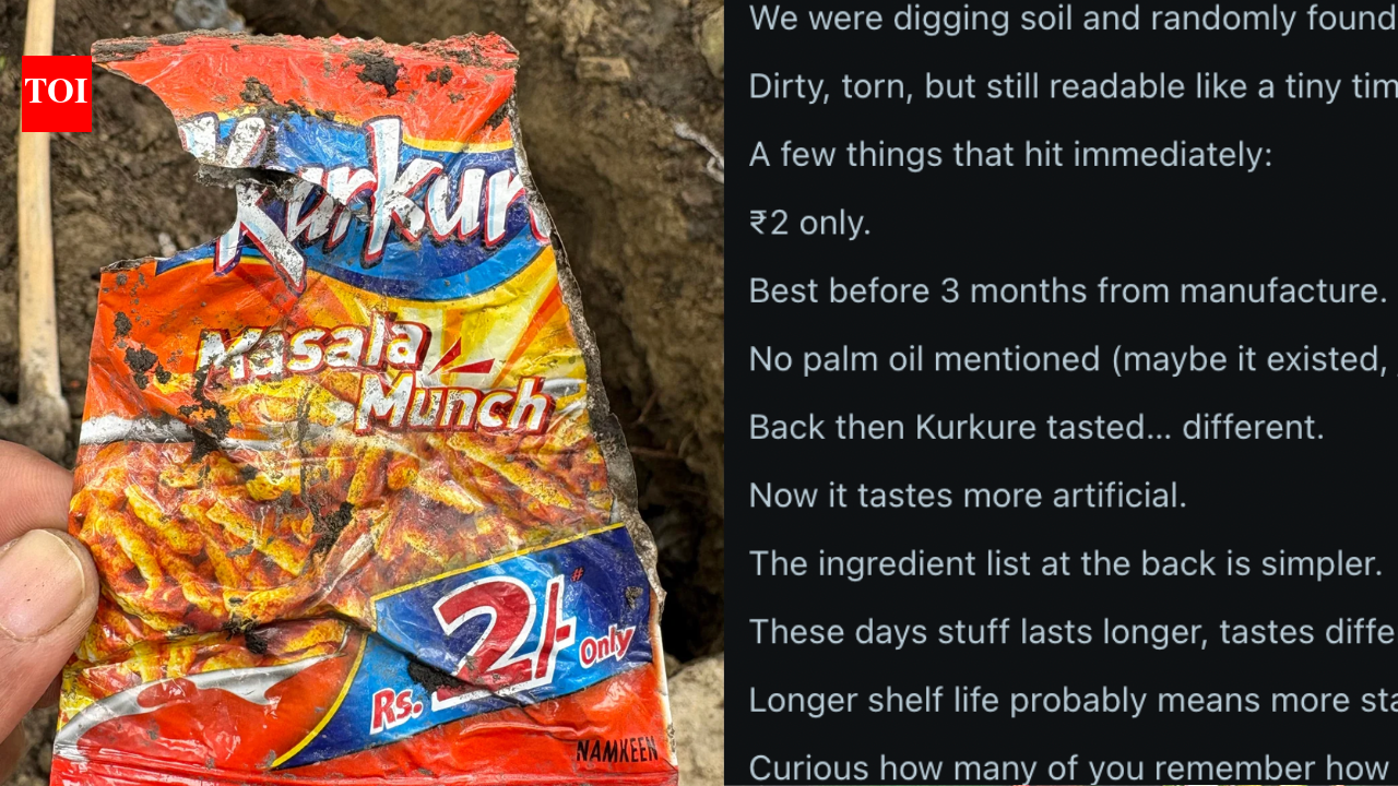 Man finds years-old ₹2 Kurkure packet buried underground; the internet is stunned by price and packaging