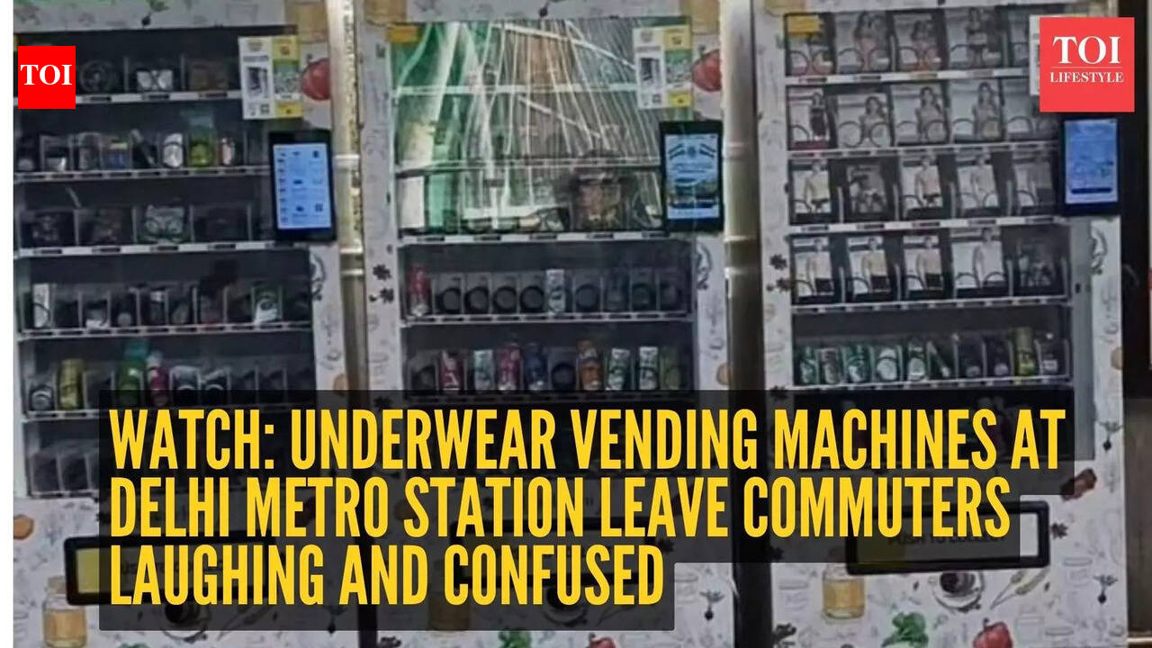 Watch: Underwear vending machines at Delhi Metro station leave commuters laughing and confused