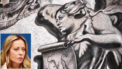 Does this angel look familiar? A modern face appears in a Rome fresco