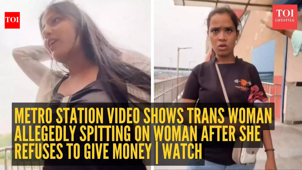 Metro station video shows trans woman allegedly spitting on woman after she refuses to give money | Watch