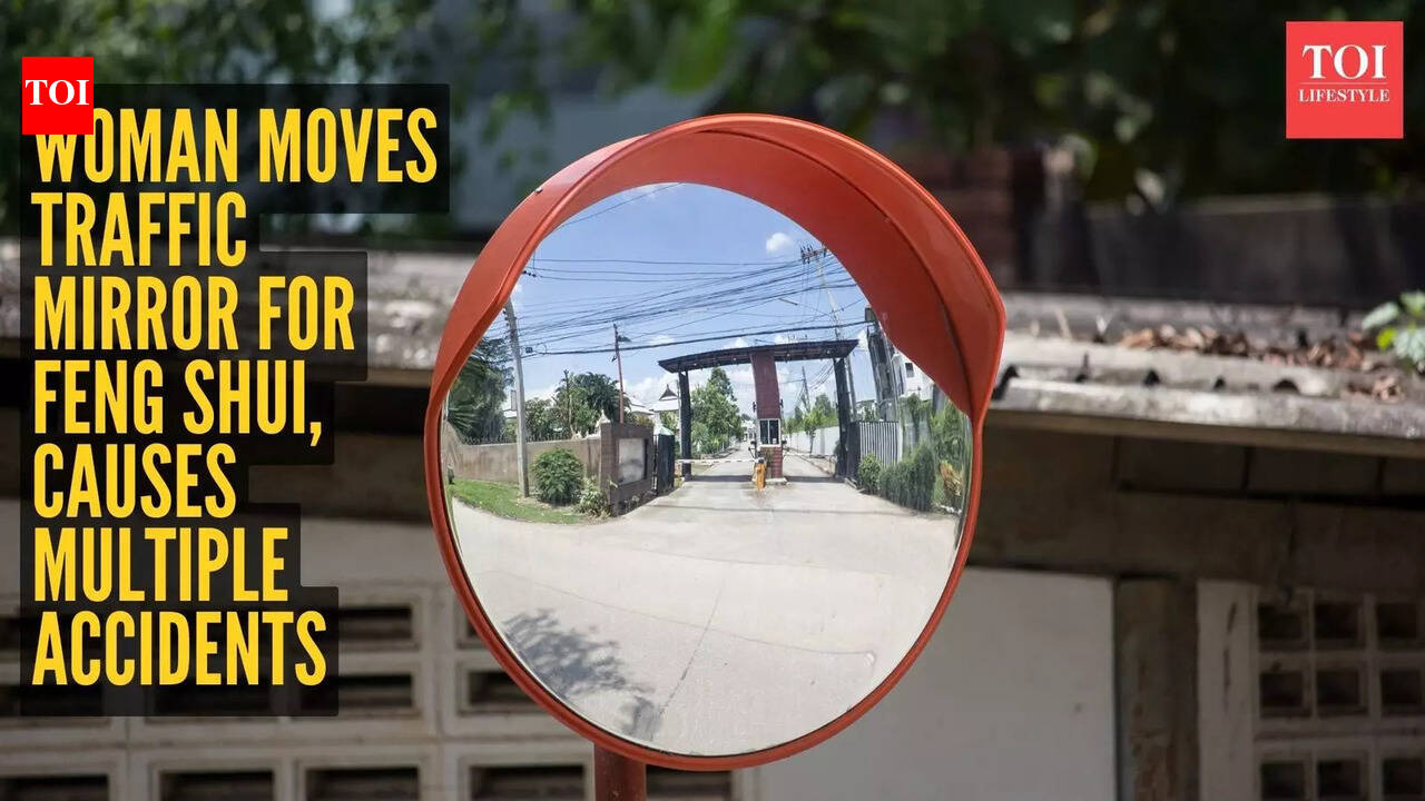 Woman moves traffic mirror for feng shui, causes multiple accidents