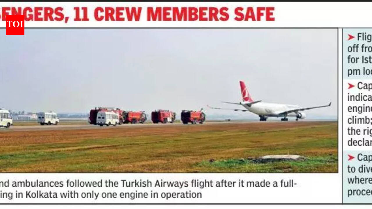 Turkish flight makes single-engine full-emergency landing at city airport