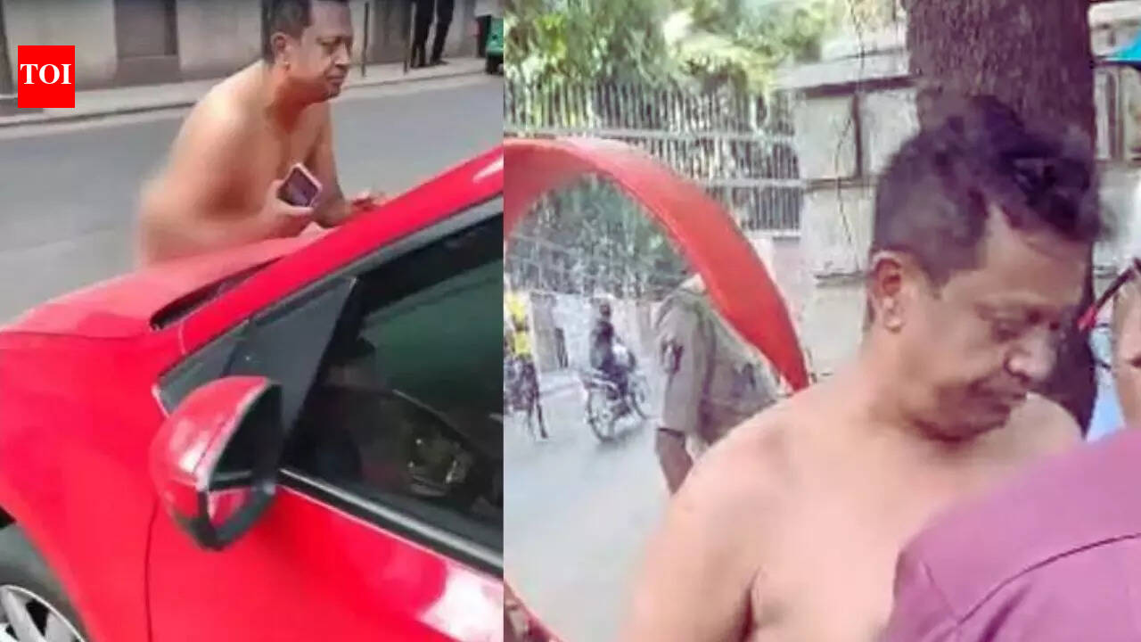 Drunk techie strips naked outside Bangalore Club, blocks car, fights cops