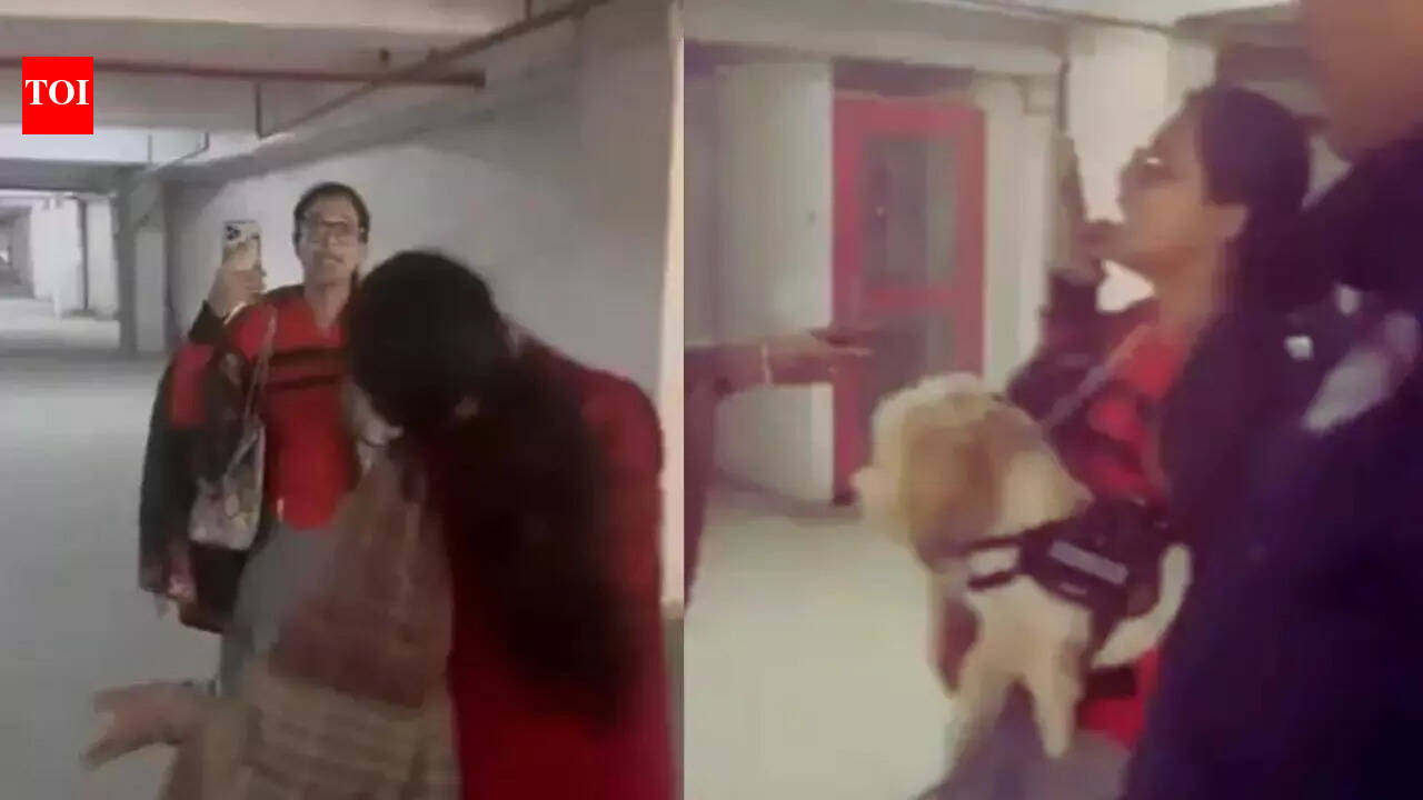 Woman detained for abusing Greater Noida condo residents over walking pet dog