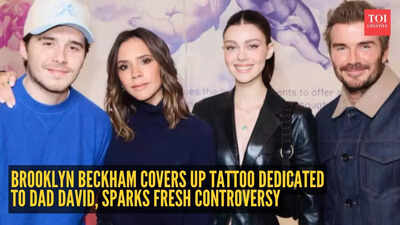 பெக்காம் குடும்ப சண்டை ஆழமாகிறது: புரூக்ளின் பெக்காம் அப்பா டேவிட்டிற்கு அர்ப்பணிக்கப்பட்ட பச்சை குத்தப்பட்டதை மறைத்து புதிய சர்ச்சையை கிளப்பினார்