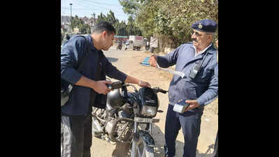 Bike with 41 unpaid challans seized in Gurgaon, owner fined s 5 lakh