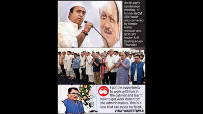 Party lines blur to pay homage to Ajit Pawar