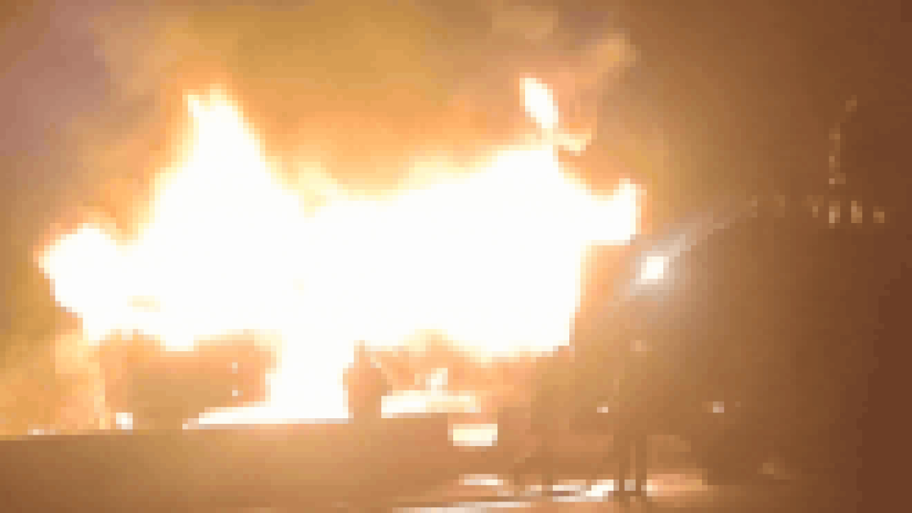 Narrow escape for 30 passengers as private bus hits electric pole, catches fire on Bengaluru–Tumkur highway