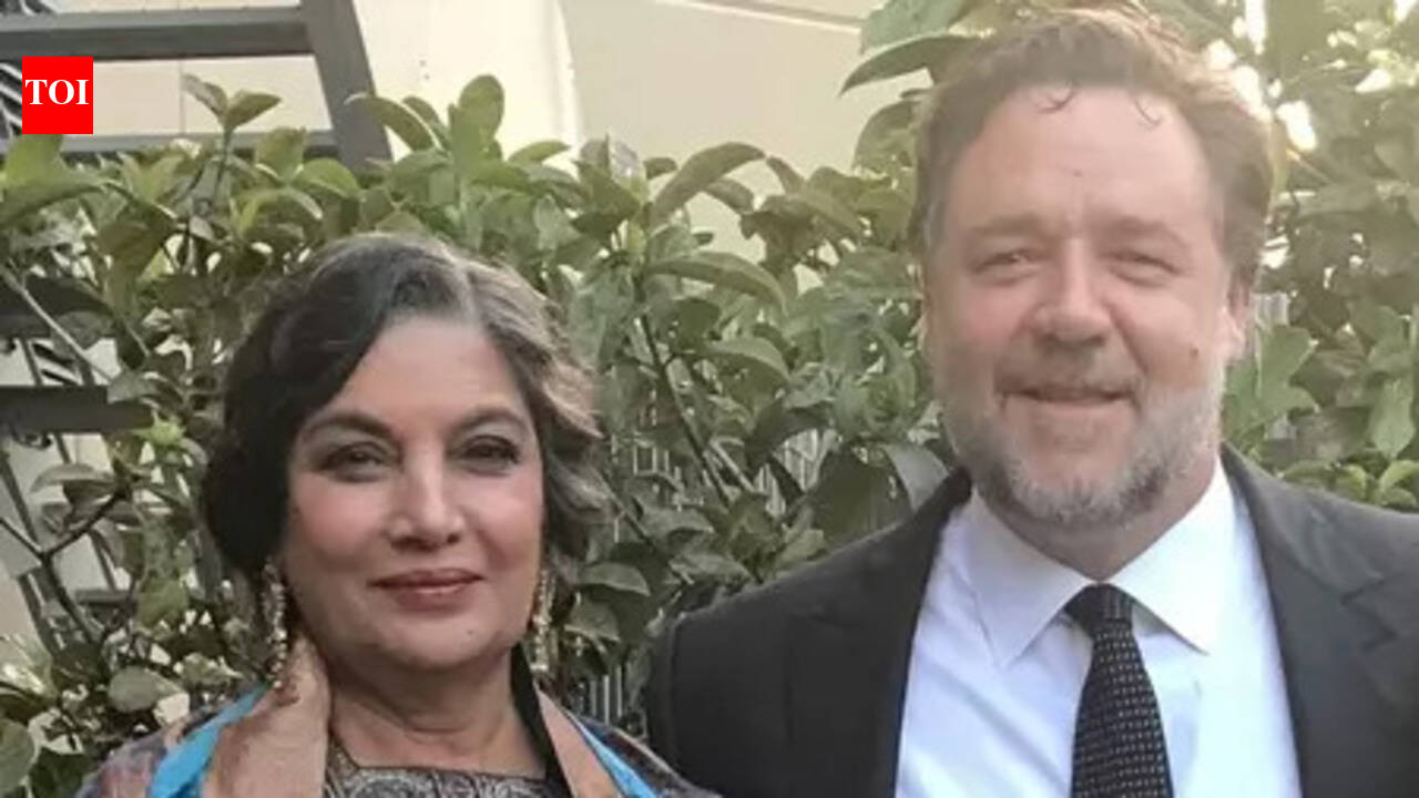 Shabana Azmi calls herself a Russell Crowe admirer; Shares old pic with the Hollywood star
