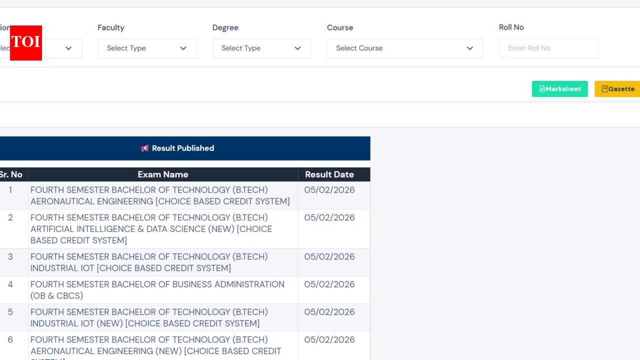 RTMNU result 2025-26 released at rtmnuresults.uonex.in: Direct link to download here