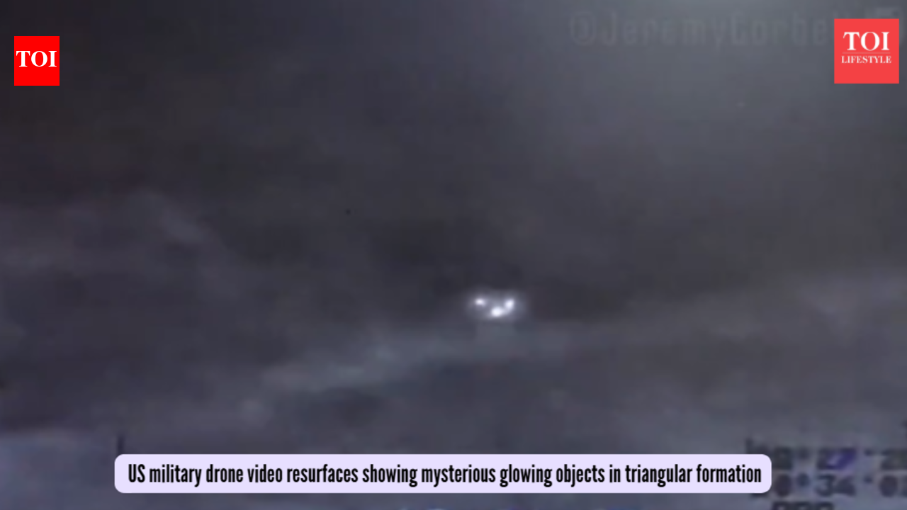 UFO sighting or just three orbs? US military drone video resurfaces showing mysterious glowing objects in triangular formation